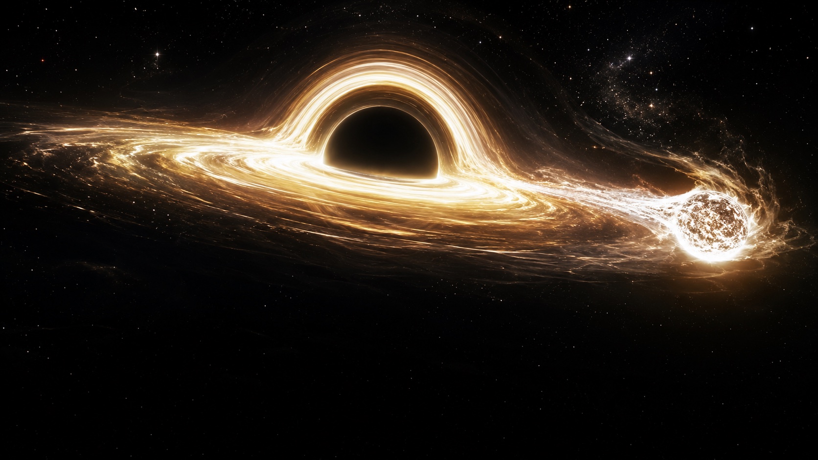 A supermassive black hole consuming a star